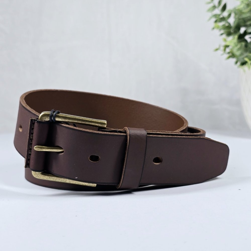 Timberland Mens Leather Belt M 38-40 Brown NWT